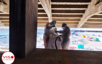 Viso Desamianta retira del Camp Nou elementos de fibrocemento con amianto